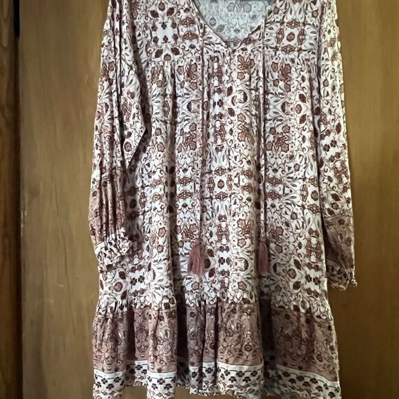 FRAY Boho Long Sleeve Dress Size Small - Picture 15 of 17